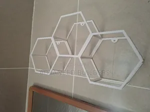 3 Piece Hexagonal Tissue Holder White