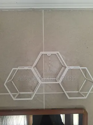 3 Piece Hexagonal Tissue Holder White