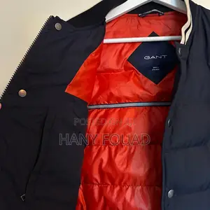 Gant Premium Quilted Varsity Bomber Jacket – Navy Blue