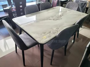 6 Seater Heavy Dining Table Set With Its Chairs