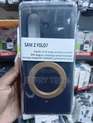 Blue Premium Leather Protective Case for the Samsung Galaxy Z Fold7