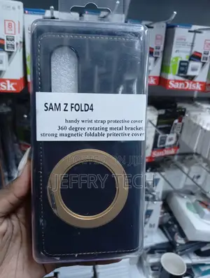 Samsung Galaxy Z Fold4 Protective Cover Featuring a Rotating Metal