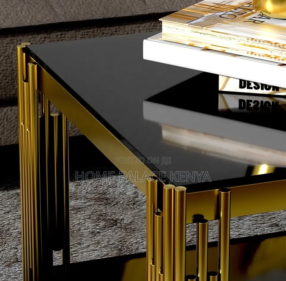 Coffee Table: Rectangle Coffee Table With Fluted Tempered Glass