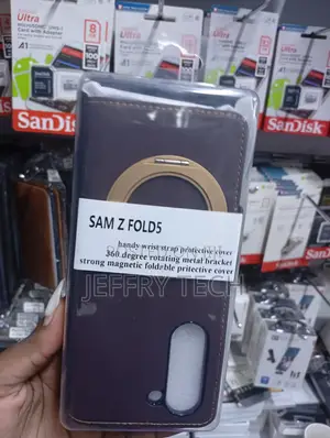 Samsung Galaxy Z Fold5 Leather Protective Case With a Magsafe Stand