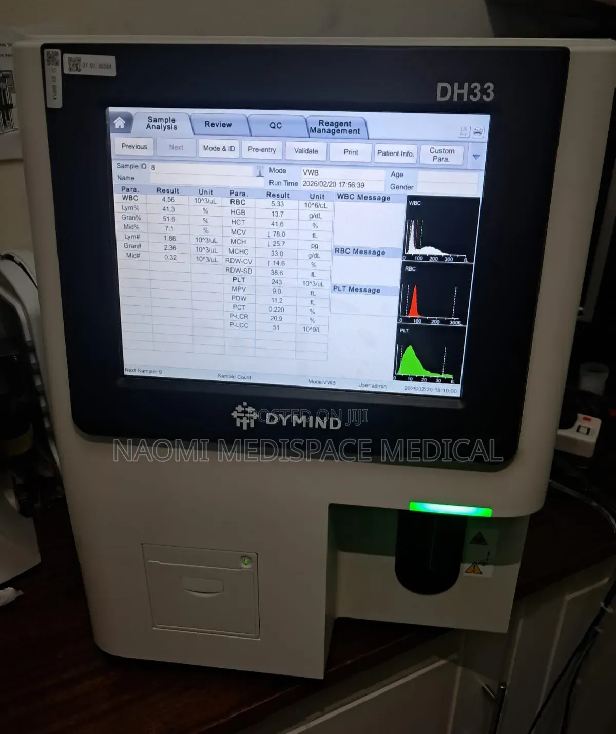Dymind Dh33 Hematology Analyzer