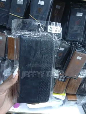 Brand Black Leather Wallet Flip Case Designed for the Tecno Camon 40