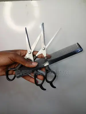 Pet Hairdressing Scissors and a Comb - A Pair