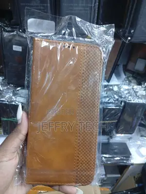 Brown Pu Leather Wallet Case With a Mosaic Texture Border