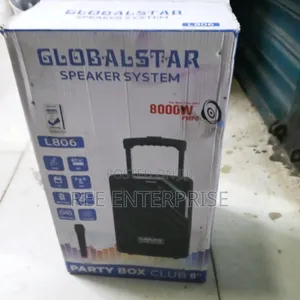 Globalstar Portable *Club 8 Inches 8000 Watts Trolley Portable Speaker
