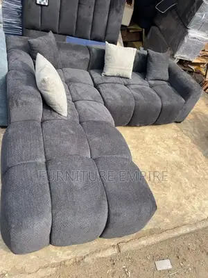 Dark Grey Bubble L Shaped Sofa