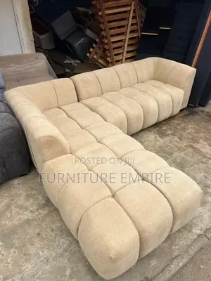 Beige Bubble L Shaped Sofa