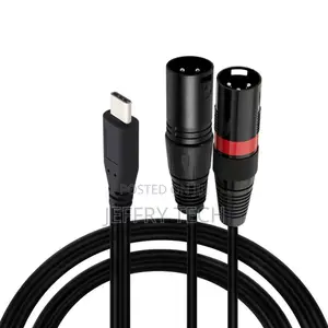 Usb C to 2 Dual XLR Male Stereo Audio Cable Power Amplifier Speaker M