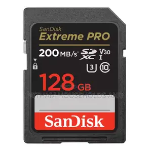 Sandisk 128gb Extreme Pro SDX Uhs-I V30 Uhd Sd Camera Memory Card