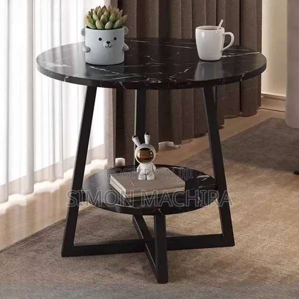 Round Side Table - 3 Legged Metal Frame Table