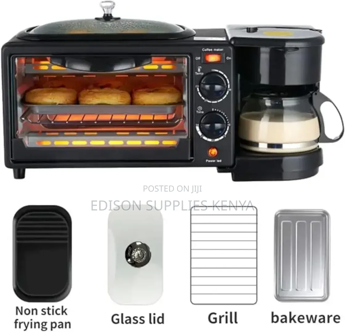 3 in 1 Breakfast Maker - Oven , Pan, Coffee Maker