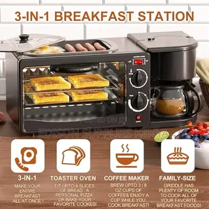 3 in 1 Breakfast Maker - Oven , Pan, Coffee Maker