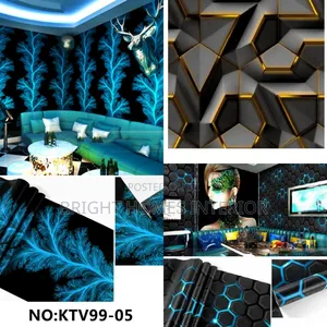 3d Wallpaper With Light Reflective Effect