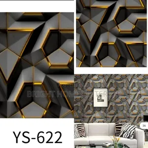 Black and Gold Kinyozi Wallpaper With Lighting Effect