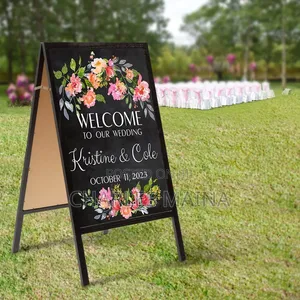 Double Sided Wooden Blackboard