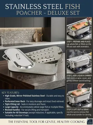 Stainless Steel Fish Poacher