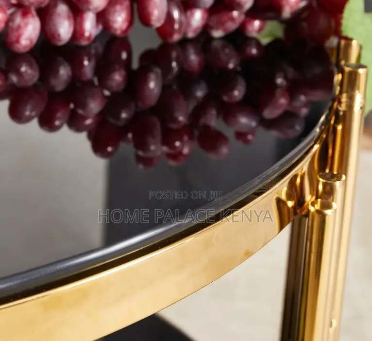 Coffee Table: Stainless Steel Frame Glass Top Coffee Table