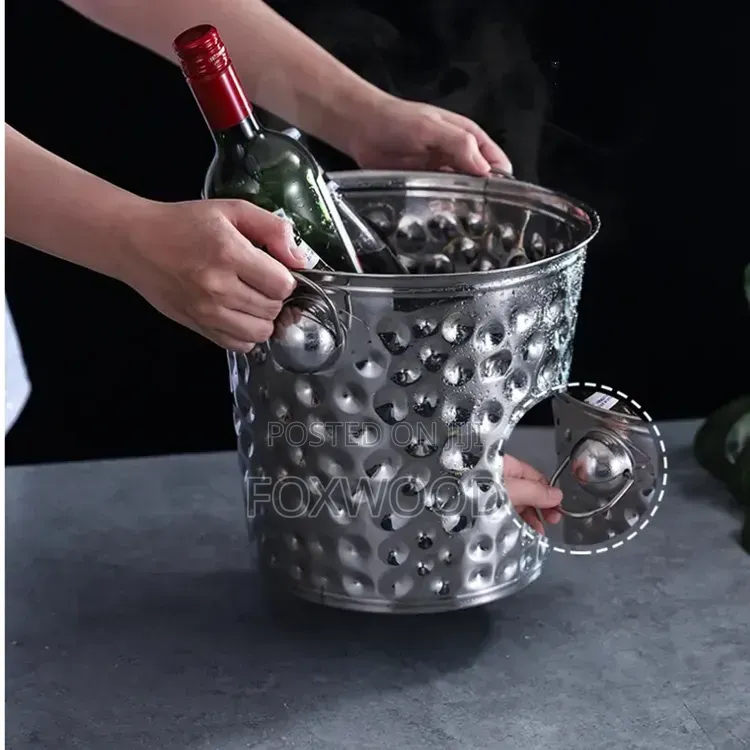 Large Capacity Stainless Steel Ice Bucket 3l