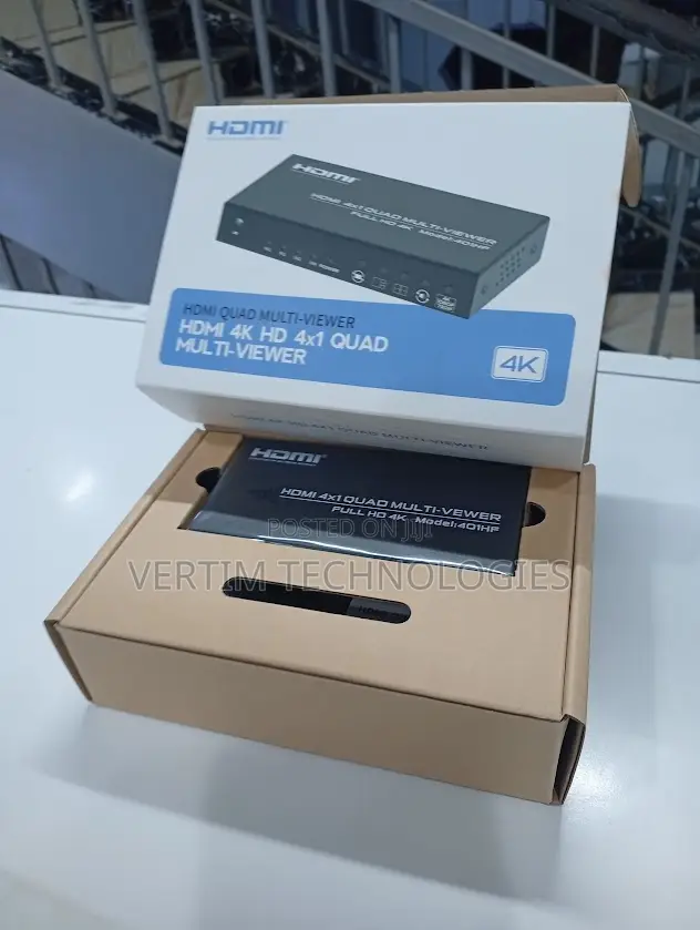 Hdmi 4 in 1 Out Quad Screen Splitter With Remote Control