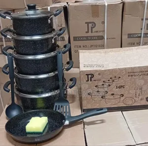 New Model 14 Pieces Jp Non Stick Cookware Set