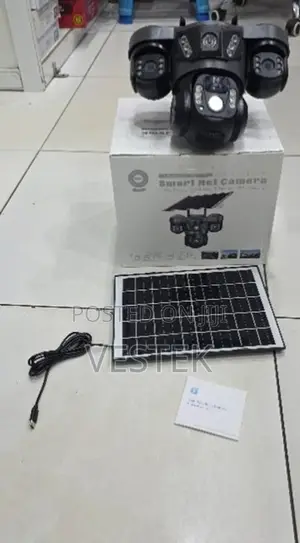 V380 Pro Triple Lens Solar CCTV Camera Motion Detection Two Way Talk