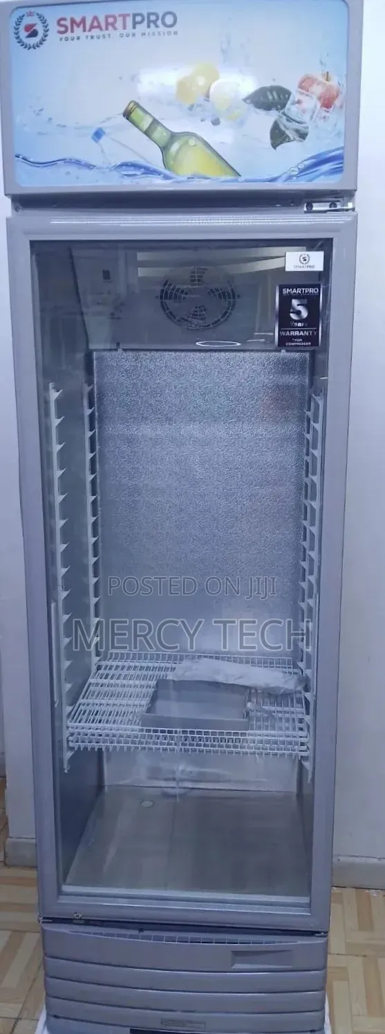 Smartpro Upright Display Fridge 330l