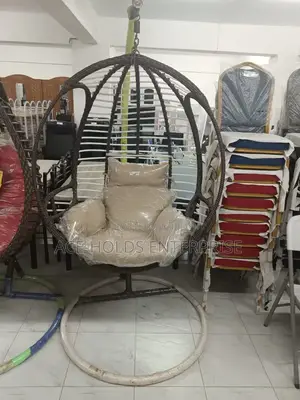 Executive Steel Outdoor Swing Chair - Comfortable Cushioned Seat