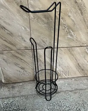 Minimalist Metallic Toilet Tissue Holder