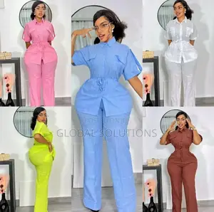 Ladies' Two-Piece Sets Consisting of a Button-Down Shirt