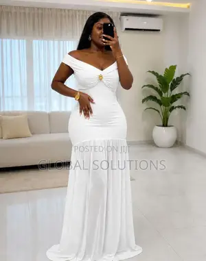 Off-Shoulder Bodycon Maxi Mermaid Dress With a Fold-Over Neckline