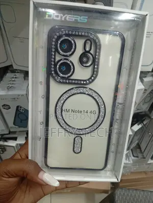 Xiaomi Redmi Note 14 Doyers Glitter-Plated Magnetic Clear Case