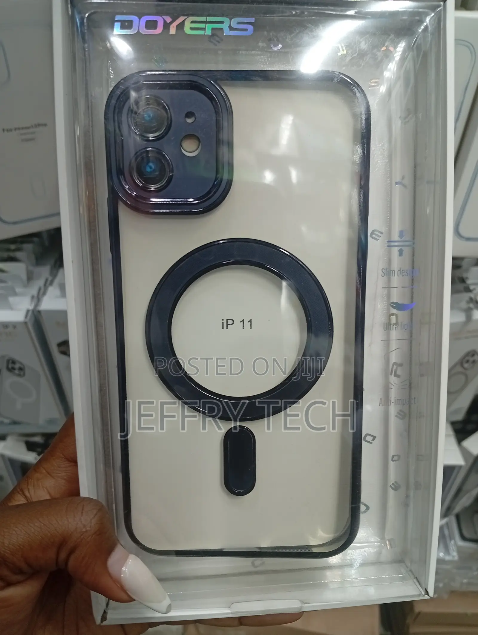 iPhone 11 With a Black Electroplated Frame Case