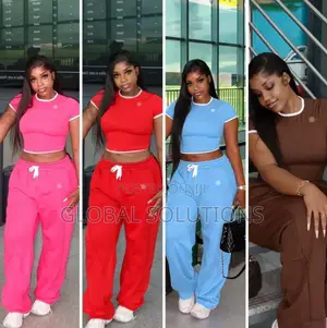 Wide-Leg Sweatpants Set 2piece