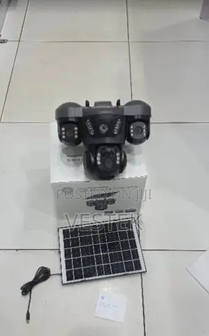 Triple Lens PTZ Solar Security Camera Two Way Audio and Motion Alerts