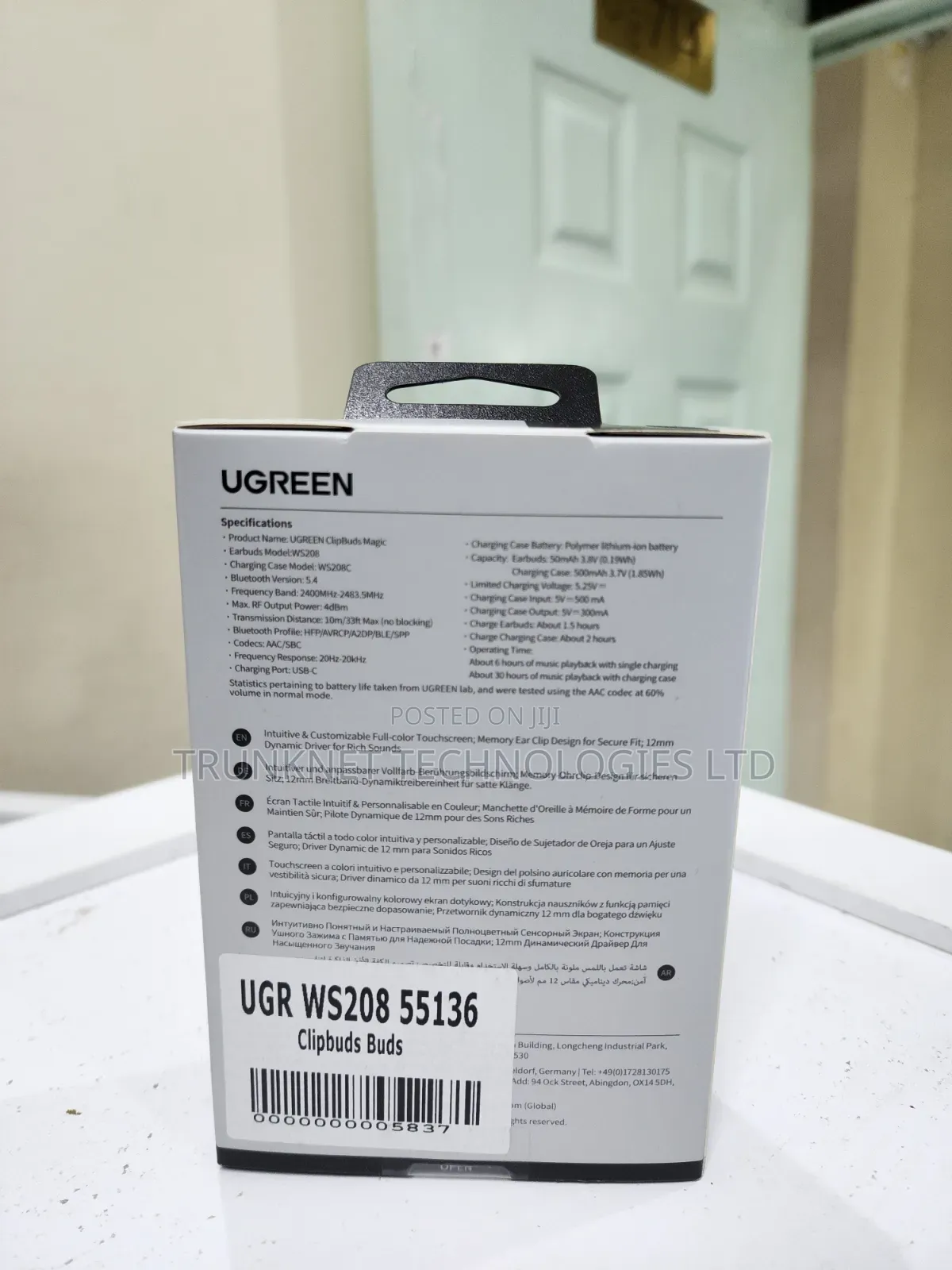 Ugreen Clipbuds Magic Full Color Touchscreen Wireless Earbuds
