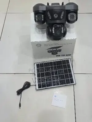 Outdoor V380 Pro Triple Lens Solar Camera With Smart Motion Detection