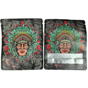 Mylar Ziplock Smell Proof Bag - 3.5g (100pcs)- Primal Cheif