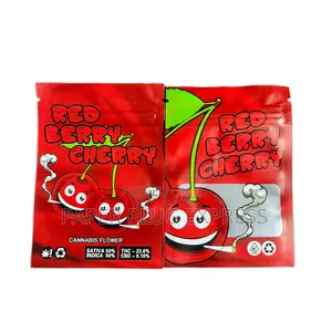 Red Berry Cherry Small Ziplock Smell Proof Bag - 1g (100 Pcs)