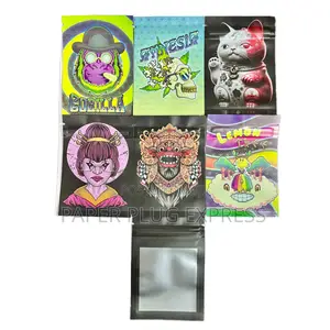 Gorilla Mixed Design Mylar Small Ziplock Smell Proof Bag - 1g (100 PCS