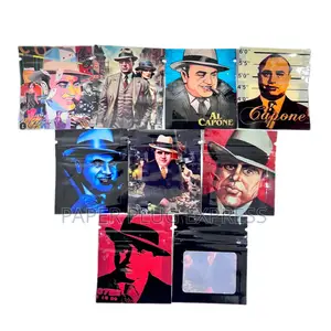 Al Capone Mixed Designs Mylar Small Ziplock Bag - 1g (100 Pcs)