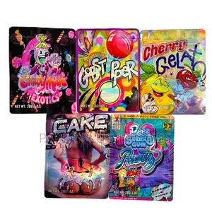 Cake - Mixed Designs - Mylar Ziplock Smell Proof Bag - 28g (100pcs)
