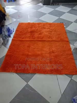 5x8 Orange Light Soft Fluffy Living Room Rugs