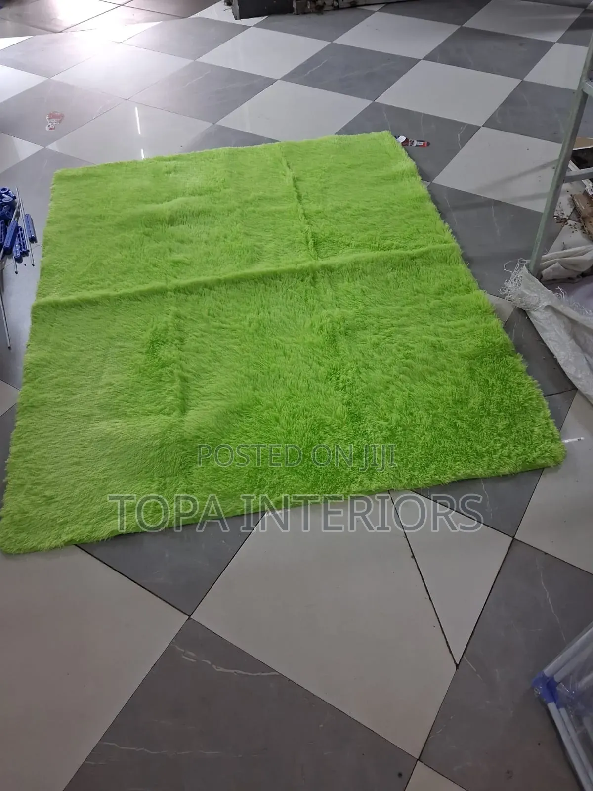 Light Green 5x8 Soft and Light Fluffy Carpet Rugs