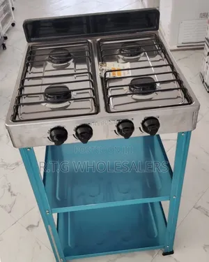 Rebune 4 Burner Standing Gas Stove With Shelves