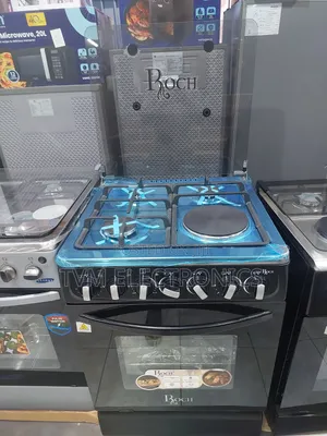 Roch 60 X 60cm 3 Gas + 1 Electric Cooker - Black (1yr Wrty)