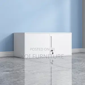 Office Cabinet : White Metallic Office Cabinet With Locking Mechanism